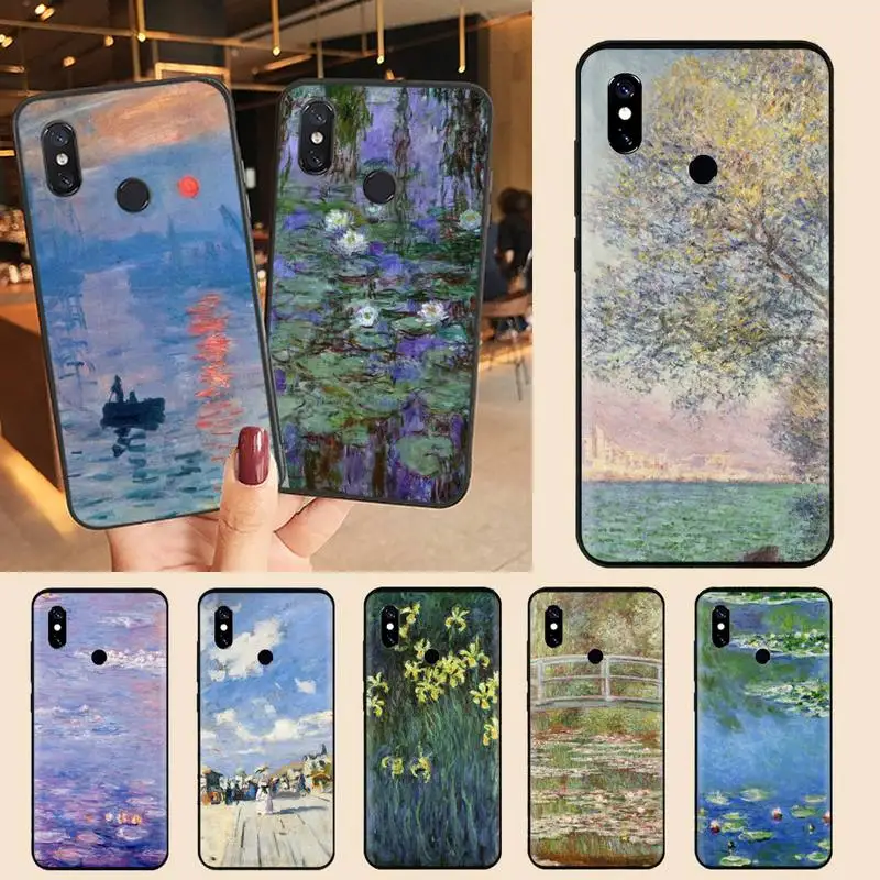 

Retro painting Claude Monet Phone Case For Xiaomi Redmi note 7 8 9 t max3 s 10 pro lite Luxury brand shell funda coque