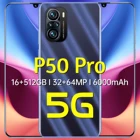 Новинка 2021, модный смартфон, 16 + 512 Гб, поддержка Android 11,0, Google Facebook, для Huawei P50 Pro, Samsung Vivo