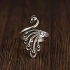 Регулируемая петля для вязания в стиле ретро, петля для вязания крючком, кольцо для вязания в виде рыбы и феникса, наперсток для пальцев, аксессуары для шитья