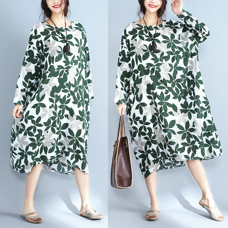 2020 Новое поступление весеннее платье для беременных женщин с принтом листьев