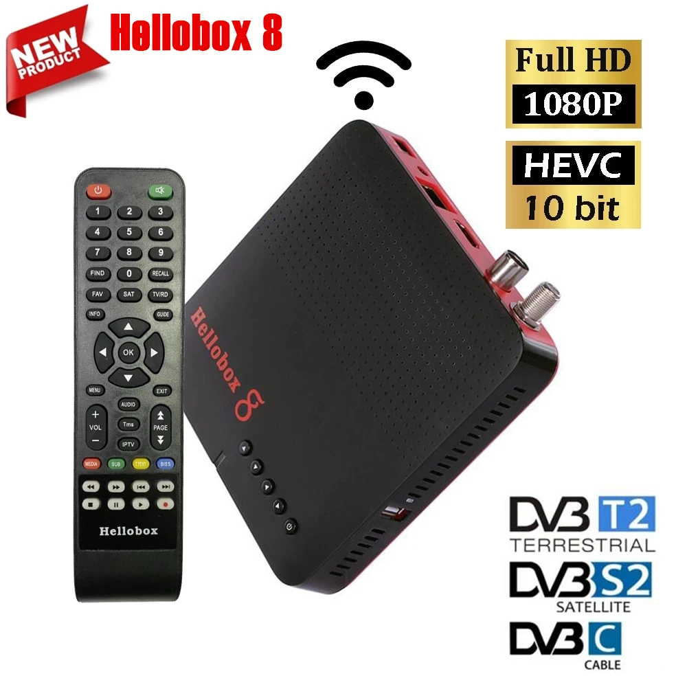 Новый спутниковый приемник Hellobox 8 ресивер стандарта DVB S2 комбинированный