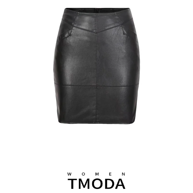 TMODA278 2020 Женская Сексуальная короткая юбка модная женская одежда 2018 черная из