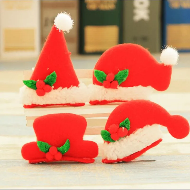 

Flashing Hairpin Christmas Hat Hair Clips For Girls Dance Party Birthday Christmas Party Supplies