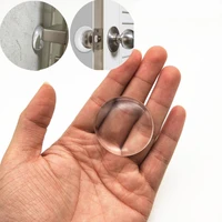 136pcs door handle bumper protective plug non slip sticker self adhesive round bumper door stop muffler transparent protector