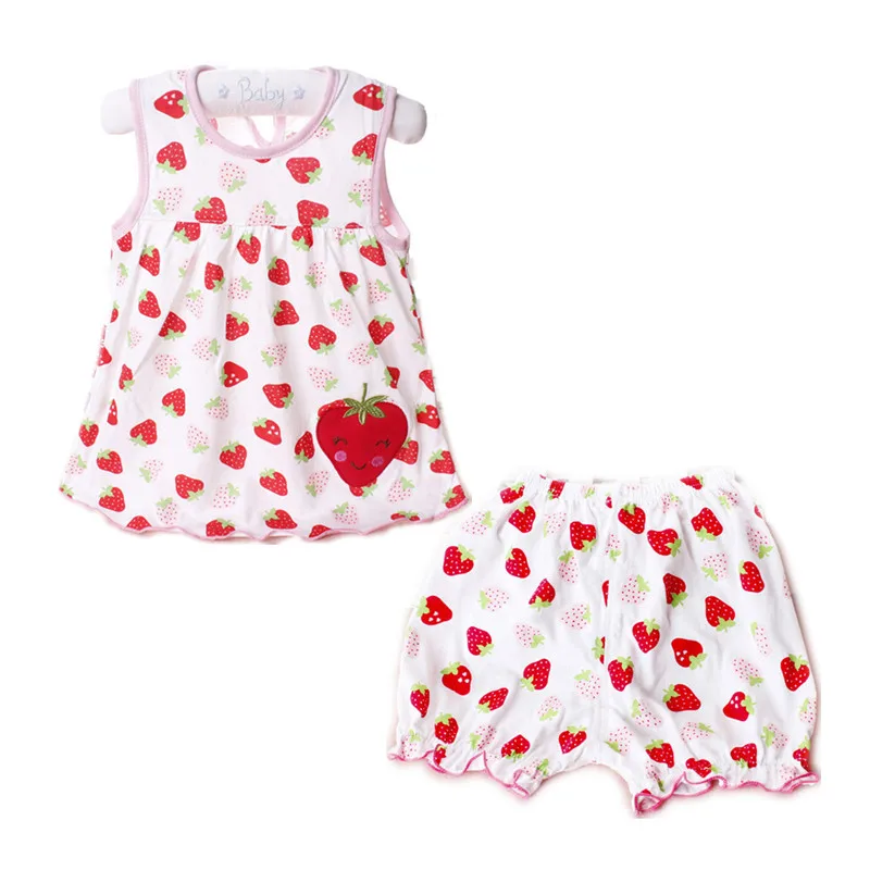 

Flowers Baby Girls Clothing Sets Causal Kids Dress+Pants 2Pcs Set Sleeveless Dress Children Summer Clothes Suits Kids Outfits