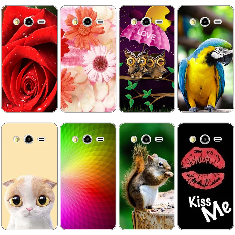 Милые художественные чехлы чехол для Samsung Core 2 G355H силикон новинка телефона Galaxy Core2