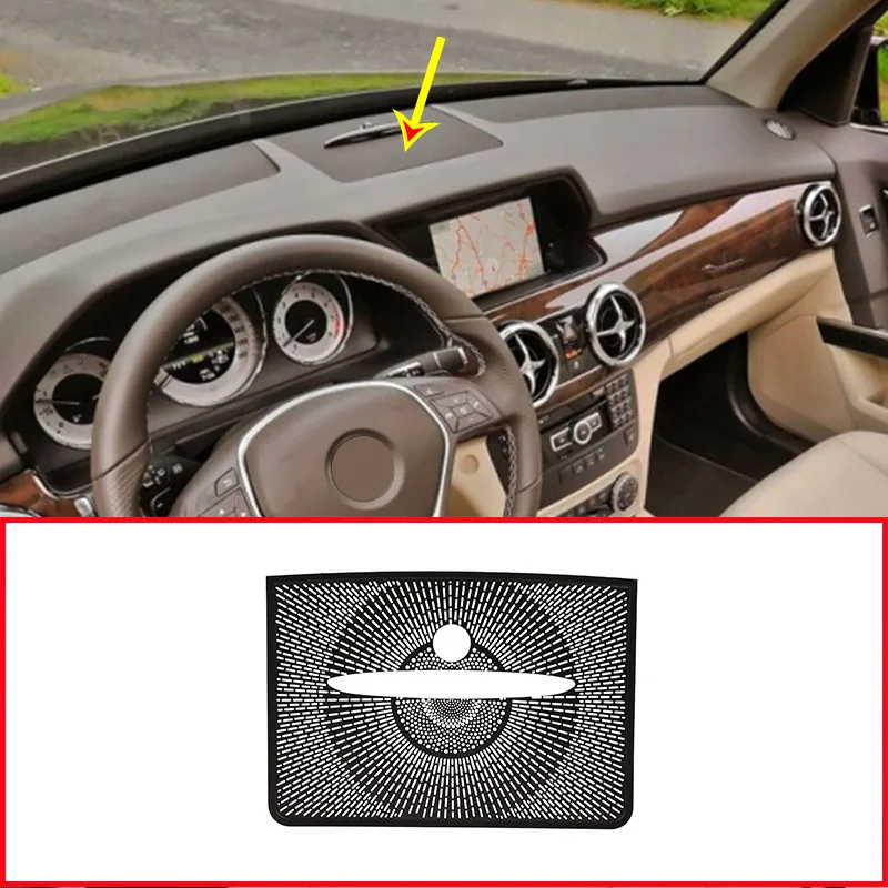 

Aluminum Alloy Black Car Dashboard Speak Cover Trim For Mercedes Benz GLK Class X204 GLK260 300 2008-2015