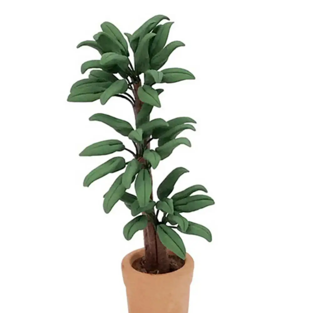 

1:12 Doll House Miniature Fairy Garden Ornament Mini Potted Plant Flowers Pot DollHouse Decor Bonsai Model Kids Plays Toys