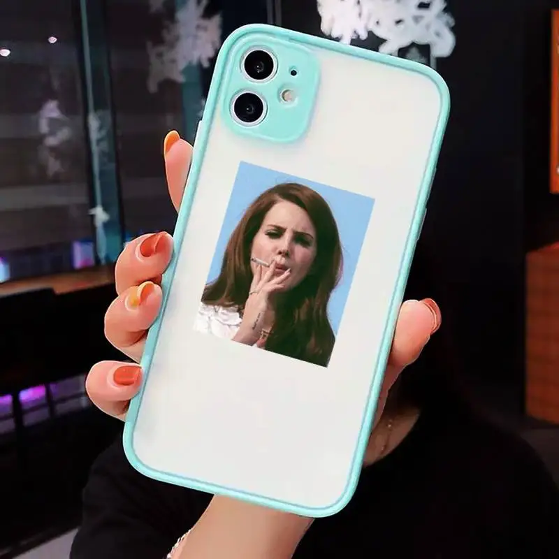 

Lana Del Rey singer luxury Phone Cases shell matte transparent For iphone 7 8 11 12 plus mini x xs xr pro max cover