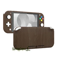 extremerate soft touch wood grain diy replacement shell housing case cover with screen protector for ns switch lite