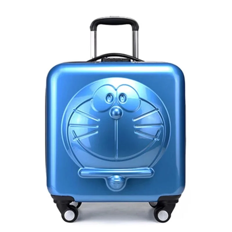 Новый детский мультяшный багаж 3D кошачий колёса тележка чемодан Сумка Милый