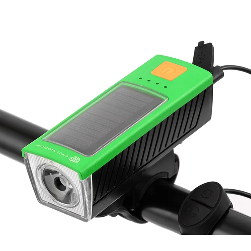 Велосипедный светодиодный фонарь на солнечной батарее 400 лм 1200 мАч | Спорт и