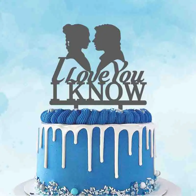 

Personalized Wedding Cake Topper I Know I Love You Wedding Anniversary Party Cake Decoration Topper