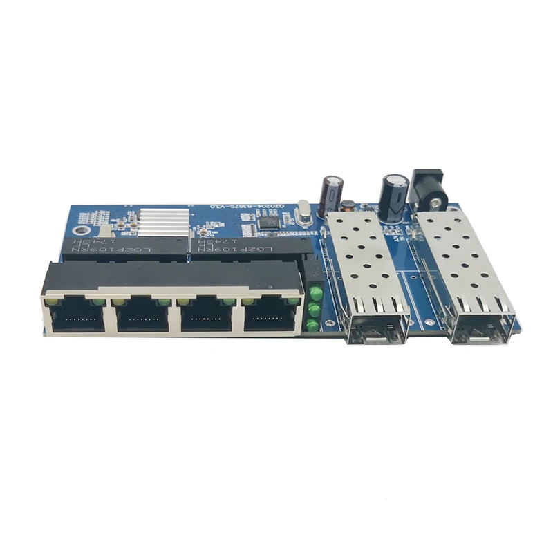 Гигабитный Ethernet коммутатор волоконно оптический медиаконвертер 4 RJ45 2 SFP 10/100/1000 M