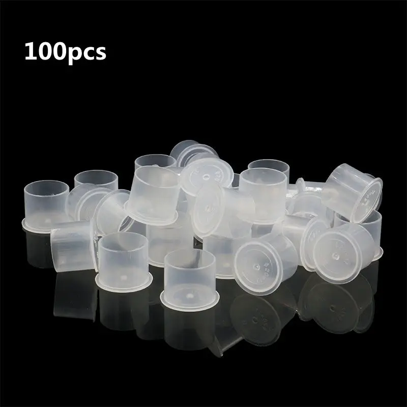 

100pcs Disposable Microblading tattoo ink cups Sterile Self-standing ink caps Permanent Makeup for tattoo accessories supply