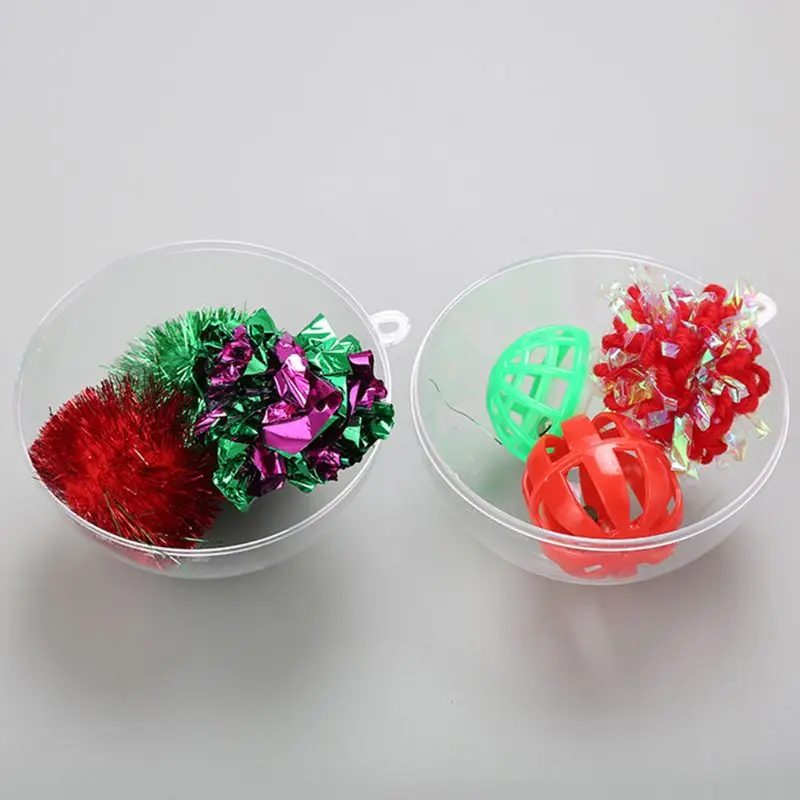 

Pet Christmas Funny Plastic Crystal Ball Toy Kitten Interactive Teaser Gifts