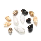 Бусины в виде ракушек для аквариума, бусины 50 гупак. 6-17 мм, фурнитура сделай сам для изготовления украшений, ландшафт для аквариума, без отверстий