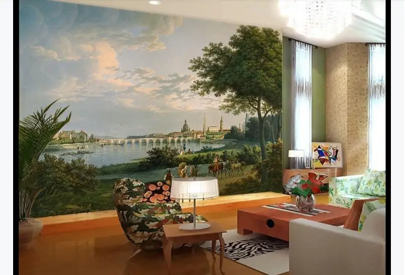 Классические 3D обои для стен настенные панели с изображением пейзажа Lakeside