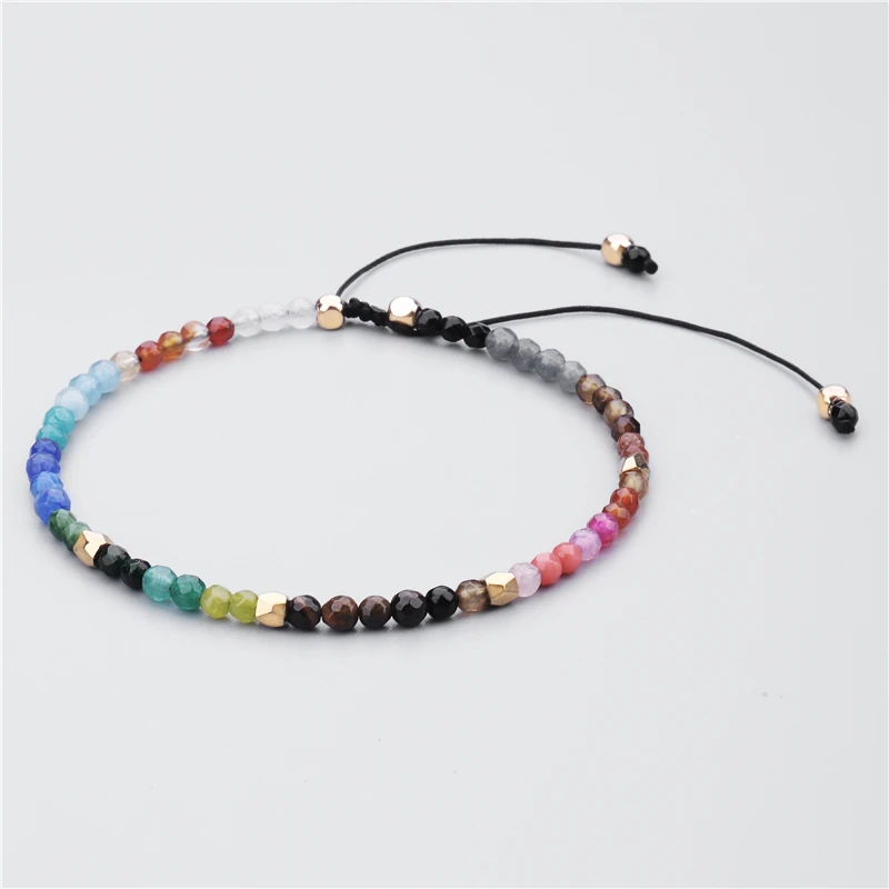 Модные бусины Yaga 7 Чакра Исцеление баланс Будда браслет для женщин и мужчин Лава