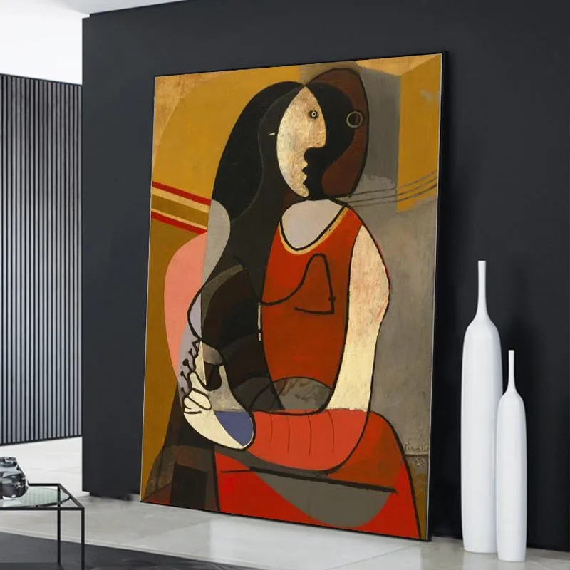 Sitting Woman Canvas Painting World Famous Art Print Abstract Wall Painting Home Wall Decoration Painting Picture