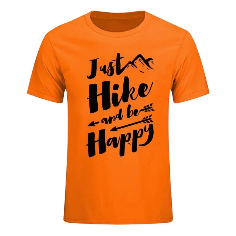 Summer Hot Sale New Short Sleeve T-shirts Men Funny Hike Moutain Happy T Shirt For Male Graphic Print Homme Tee Big Size | Мужская