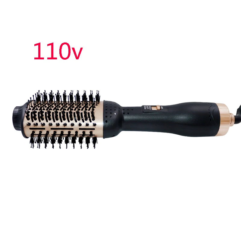 100V-120V gold Электрический фен для волос, фен для волос, щипцы для завивки волос, вращающаяся щетка, фен для волос, инструменты для укладки волос, профессиональные 2 в 1, горячая воздушная щетка - Цвет: 100V-120V gold