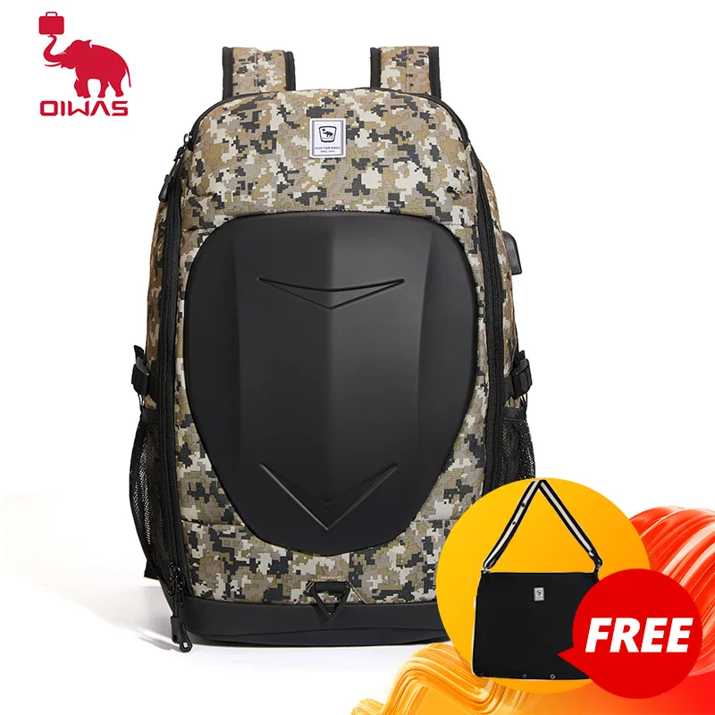 

OIWAS Gaming Backpack for Men 15.6 Inch Laptop Large Motorcycle Waterproof Outdoor Tactical Daypack Travel Bag with USB Charge