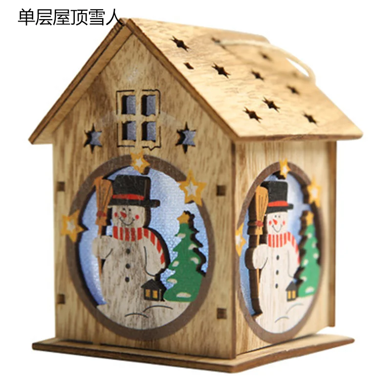 Single Snowman Красочный светодиодный декоративный светильник s Новогодняя Рождественская елка Подвесные Украшения Снеговик светильник Санта Клаус вечерние принадлежности, домашний декор - Цвет: Single Snowman