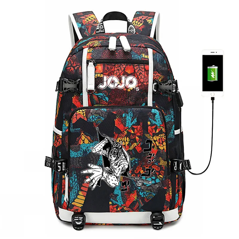 Мужской светящийся школьный ранец из ткани Оксфорд с USB-подсветкой сумка для