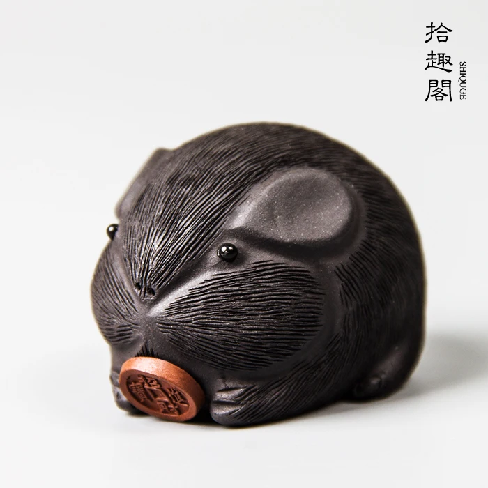 

★Yixing purple sand tea pet lovely tea ornaments handmade ceramic ornaments
