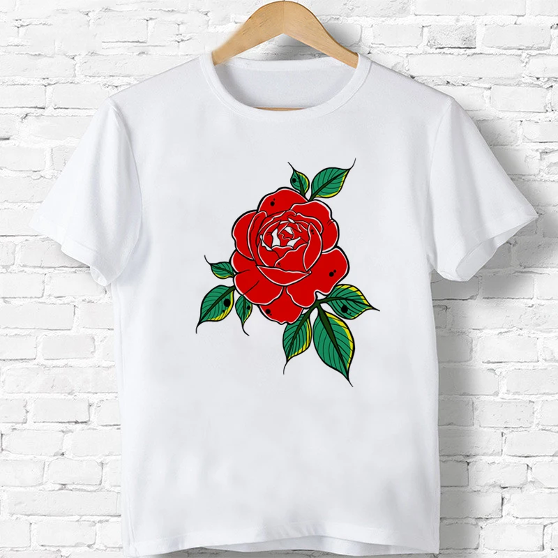 

Детские Забавные футболки Pure Leaf Rose, милые топы для мальчиков и девочек, детская летняя повседневная одежда для малышей