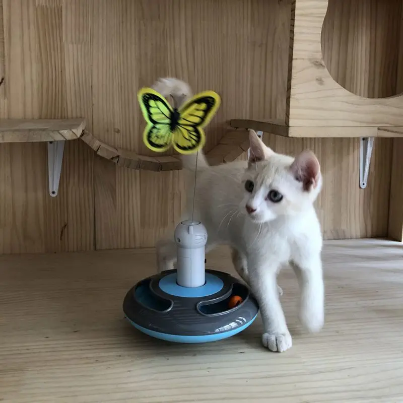 

Smart Automatic Funny Cat Exercise Interactive Butterfly Cat Stick Toy Electronic Pets Cat Toy Electric Rotating Kitten Toys