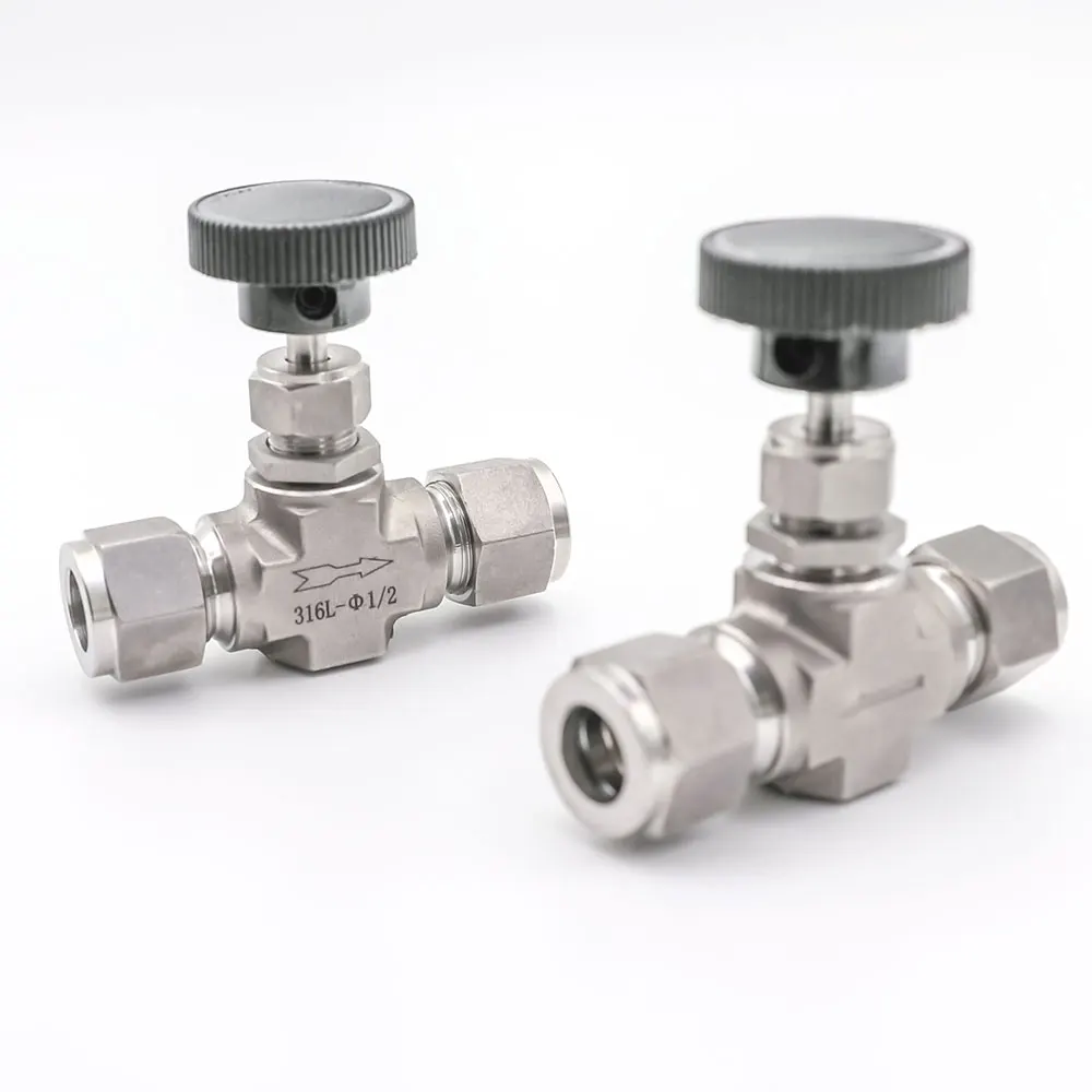 1/8&quot 1/4&quot 3/8&quot 1/2&quot Inch Tube OD SS304 316 Plastic Handle Compression Connector Fitting Kitchen Shutoff Switch Ball Needle Valve |