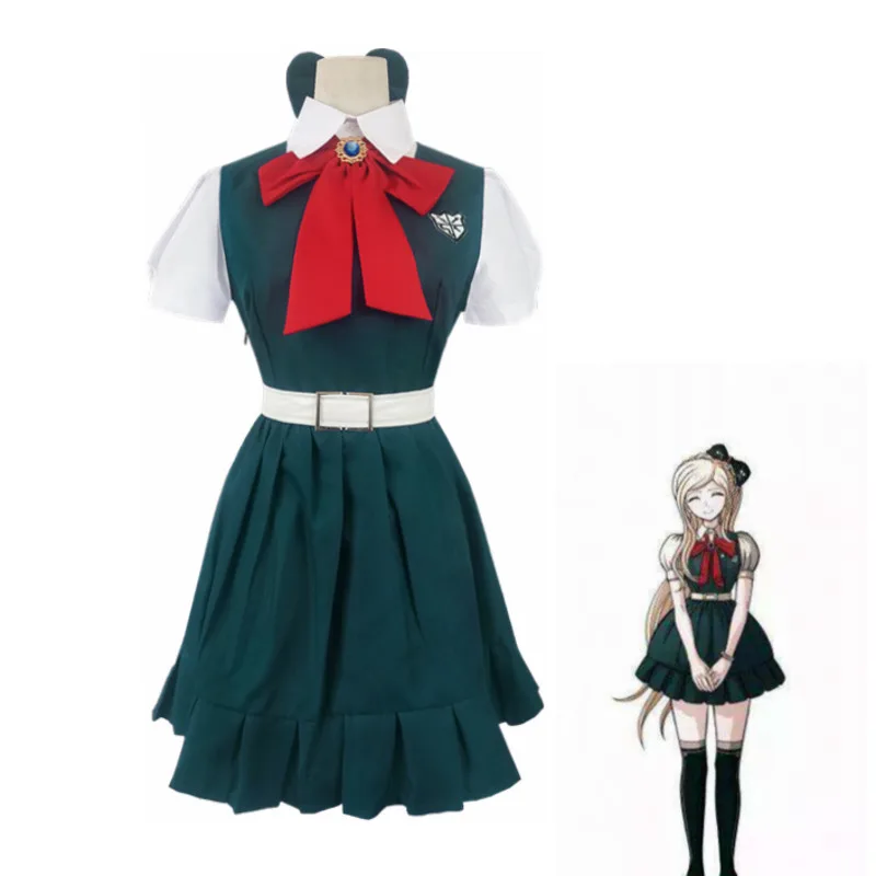 Женский костюм из аниме данганронпа 2 косплей-рубашка с бантом и надписью Despair Sonia