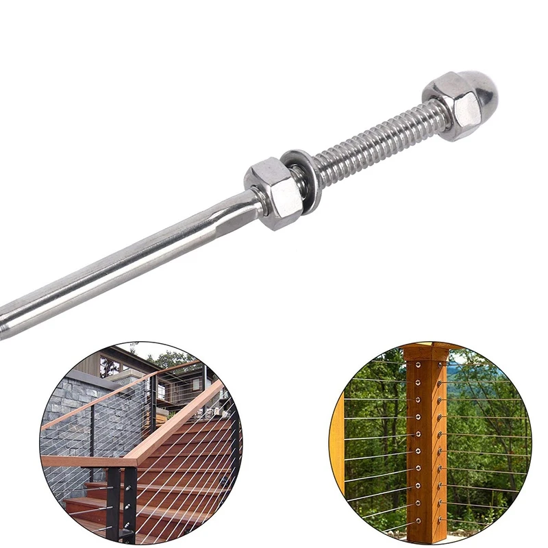 Кабельные перила Swage резьбовые шпильки Натяжные концевые клеммы для 1/8 кабельных