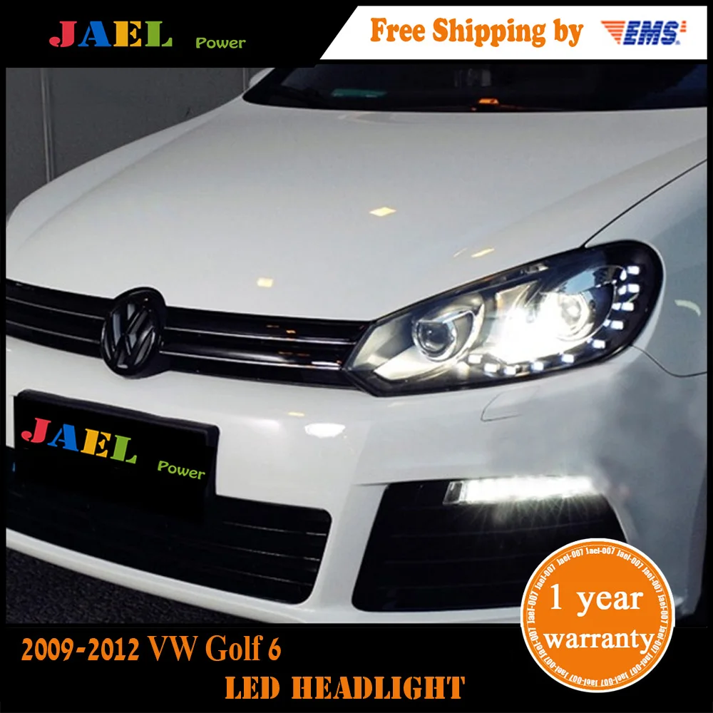 

Jael Head Lamp Golf 6 Headlights For Golf Mk6 LED Headlight DRL Bi Xenon Lens High Low Beam Parking Fog Lamp