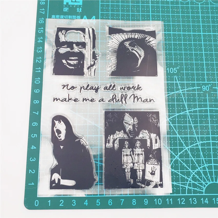 

Horror Game Horrifying Transparent Clear Stamps Silicone Seal for DIY Scrapbooking Card Making Photo Album Decoration Crafts
