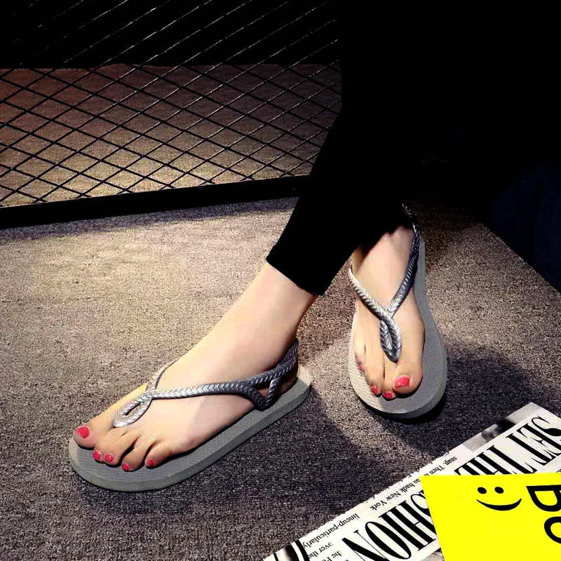 

2021 Summer New Fashion Fashion Casual Women's Shoes Comfortable Flat Shoes Flip-flops