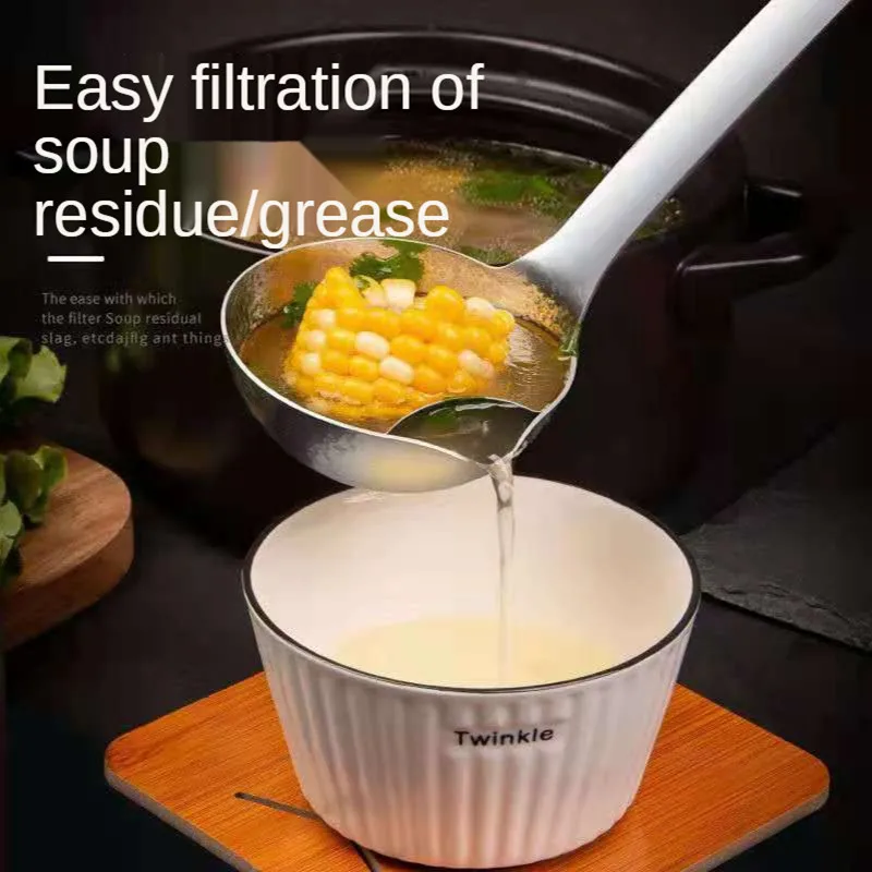 

Stainless Steel Spoon kitchen Filter Grease Colander Spoon Soup Oil Separation Cooking Gadgets Kitchen Utensil Accessories