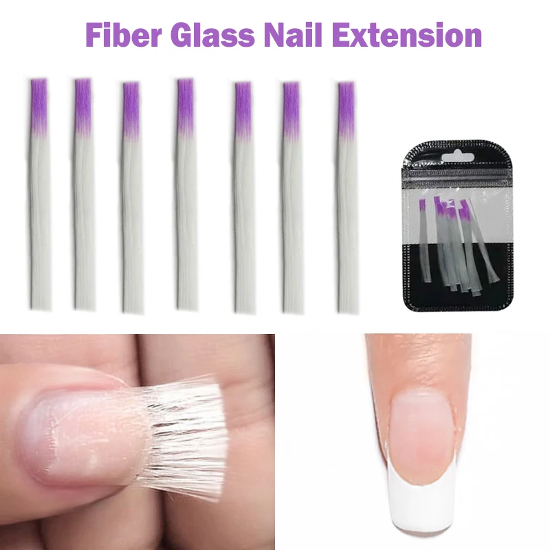 10pcs/set Nail Form Fibernails Acrylic Tips Fiberglass Extension Fiber Glass For Nails Silk Building Manicure Tool New | Красота и