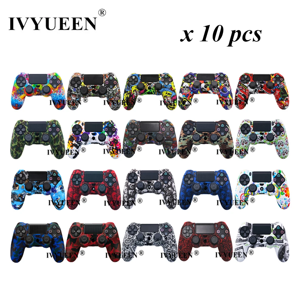 Защитный силиконовый чехол IVYUEEN для контроллера Sony PlayStation 4 PS4 Pro Slim 10 шт. |