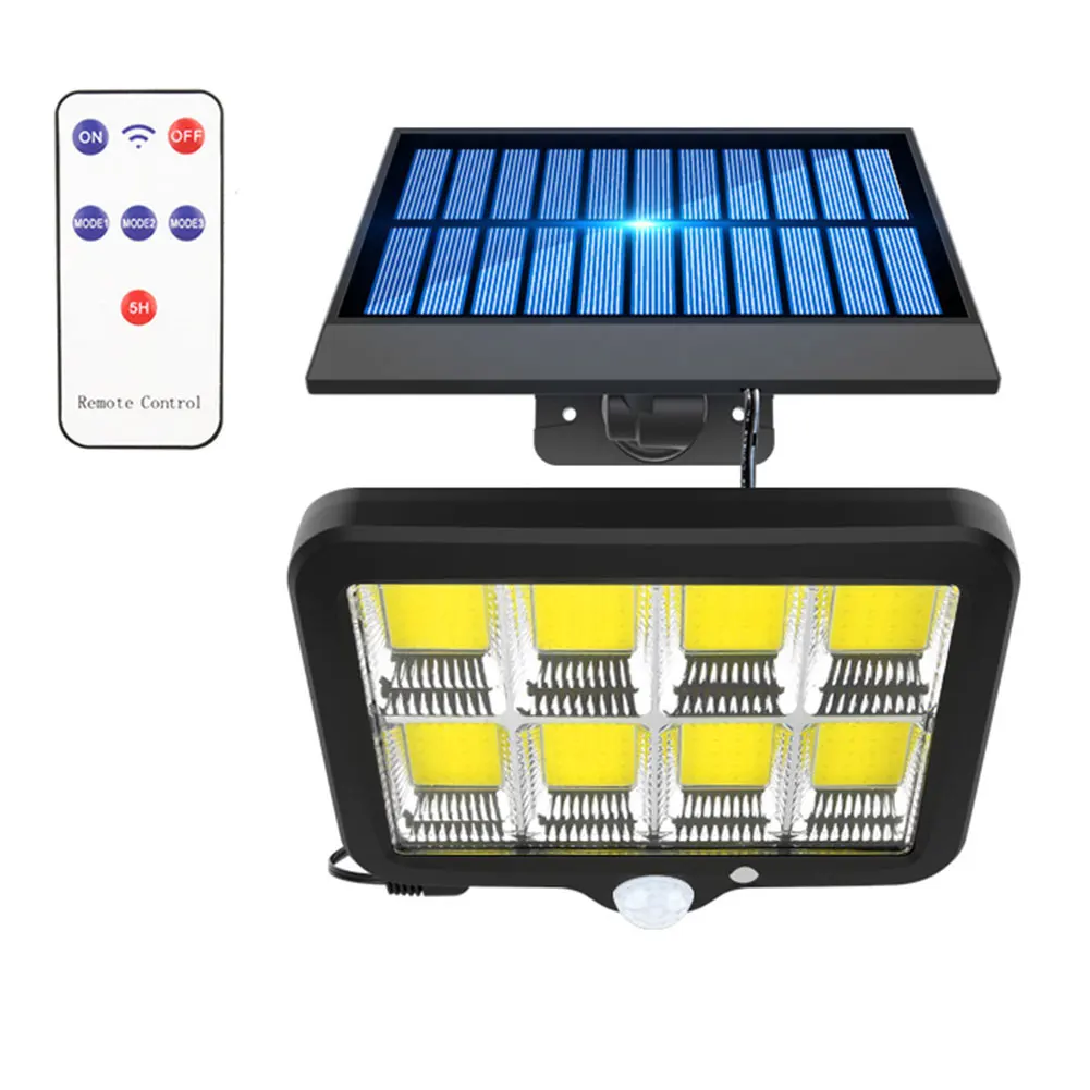

Solar Lights Outdoor Security Lights With Motion Sensor Garden Wall Lamp With Remote Control For Outside Yard Pathway Black