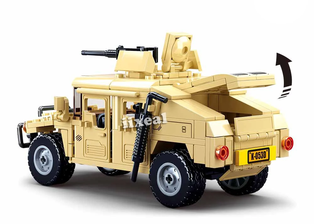 Военная Униформа HUMVEEed транспортный автомобиль строительный блок город Cargoed