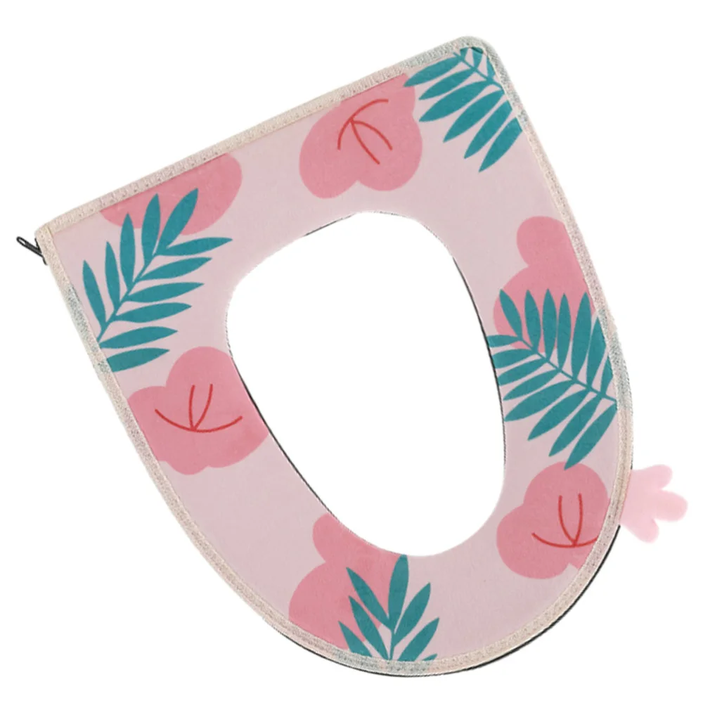 

1 шт., плюшевая накладка на зимнее сиденье унитаза, бытовая накладка на сиденье унитаза на молнии (разные цвета)