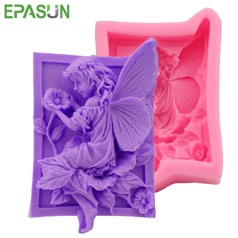 Силиконовая форма для мыла ангельская девушка изготовления помадки силиконовая
