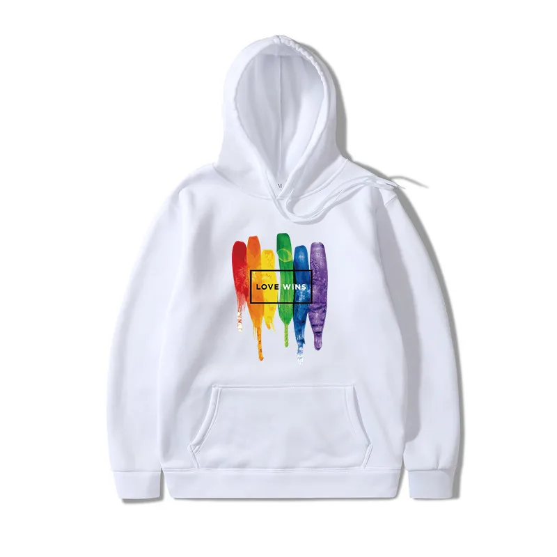 2019 мужские толстовки с надписью Pride ЛГБТ Love Win свитшоты унисекс в стиле Харадзюку