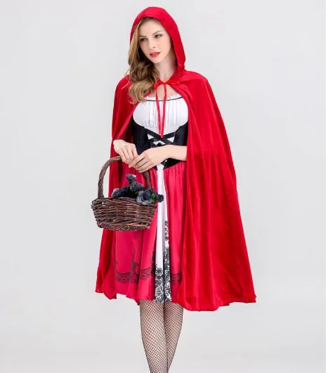 

Cosplay Halloween Apparel Little Red Riding Hood Castle Queen Costume Dress Costumes Festival Adult COS Clothing Suit Party Gift