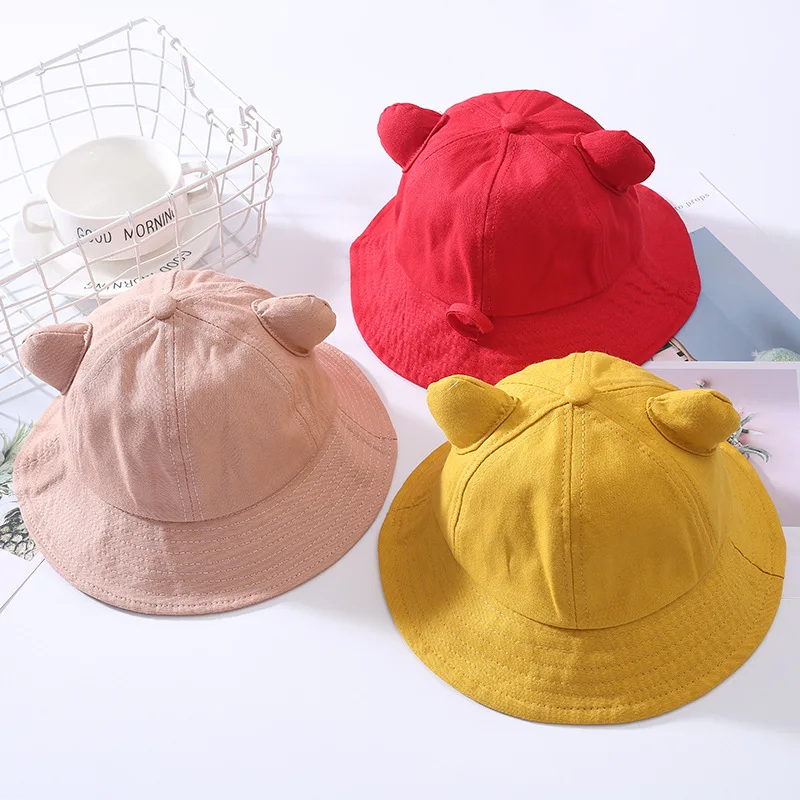 

Cute Baby Hat With Ear Spring Summer Kids Baby Girl Accessories Sun Hat Cap Children Girls Bucket Hat Bonnet Enfant Muts