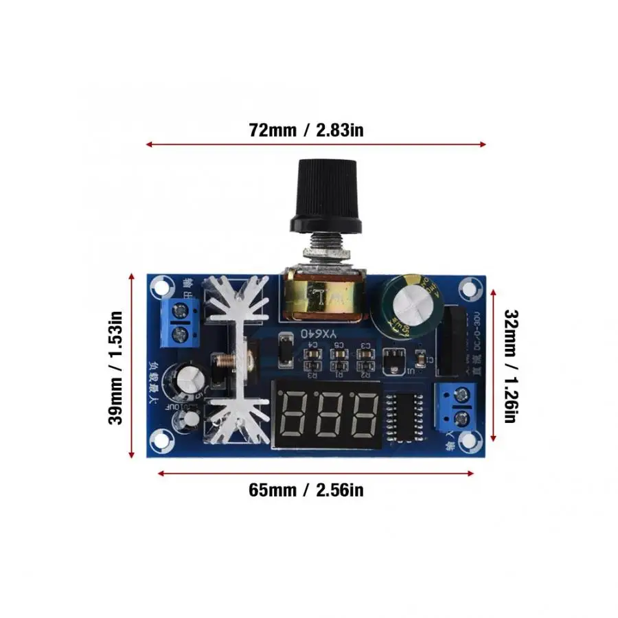 Регулируемый регулятор напряжения LM317 2A плата питания цифровой дисплей |