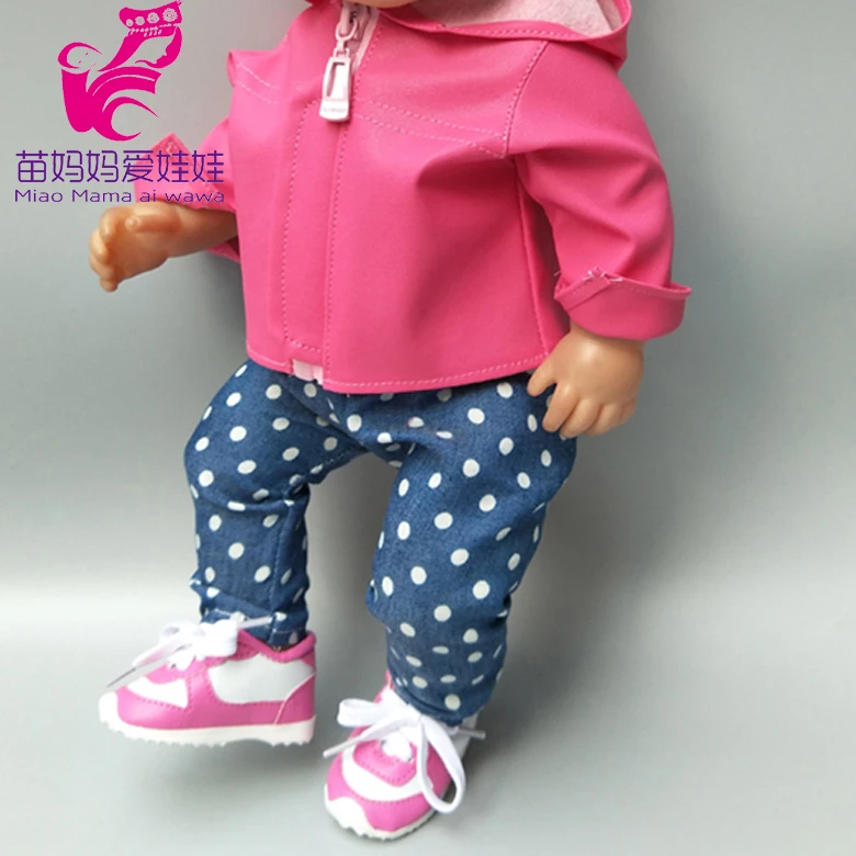 Кукольная одежда для 17 дюймовой кукольной куртки пальто из искусственной кожи